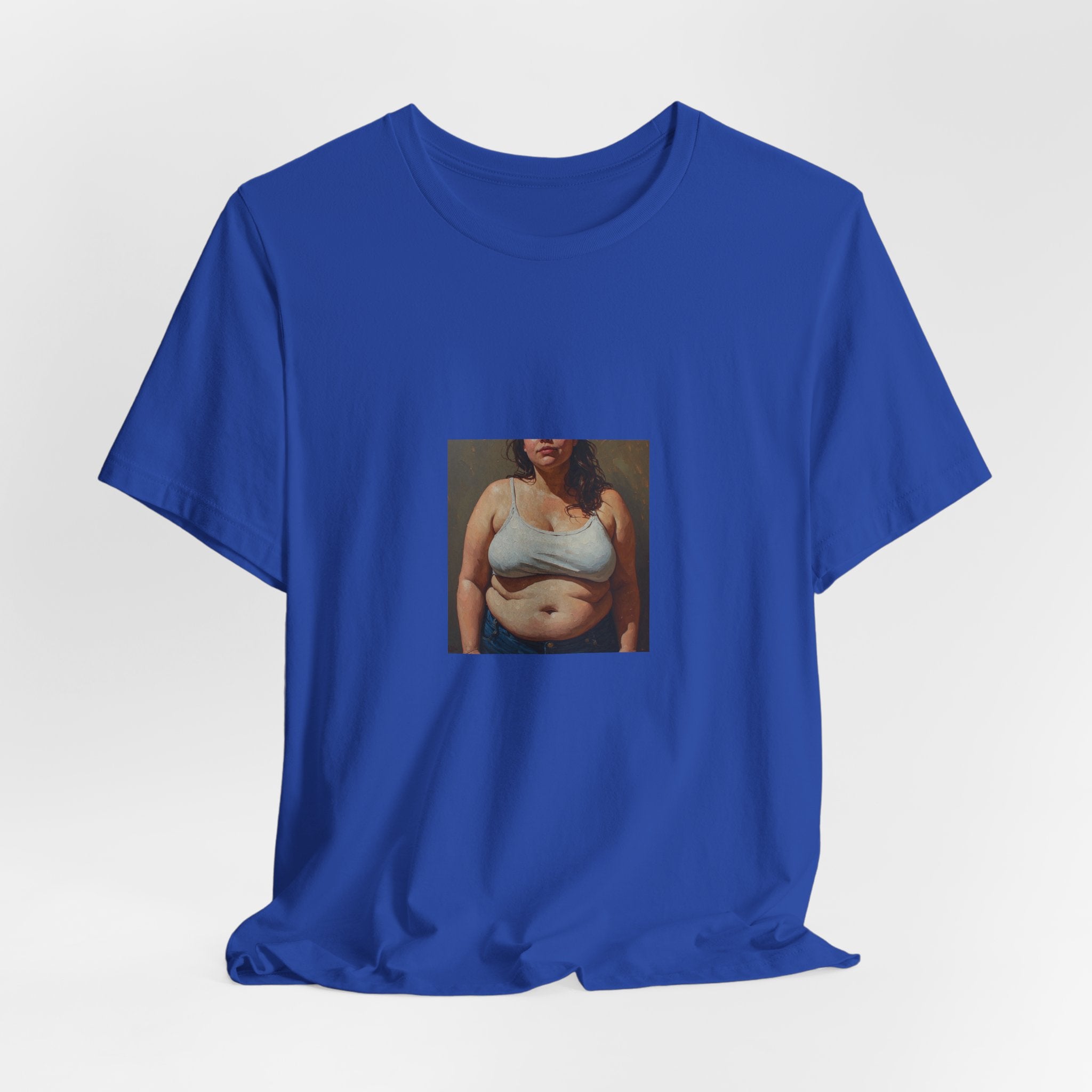 Woman In Jeans T-shirt