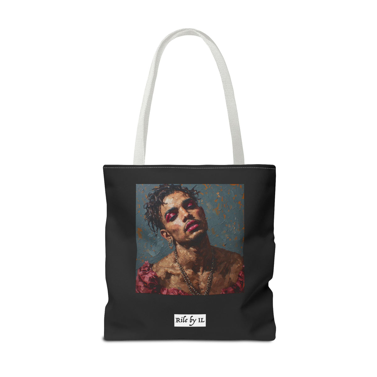 Man w/ Pink Eyeshadow Tote Bag