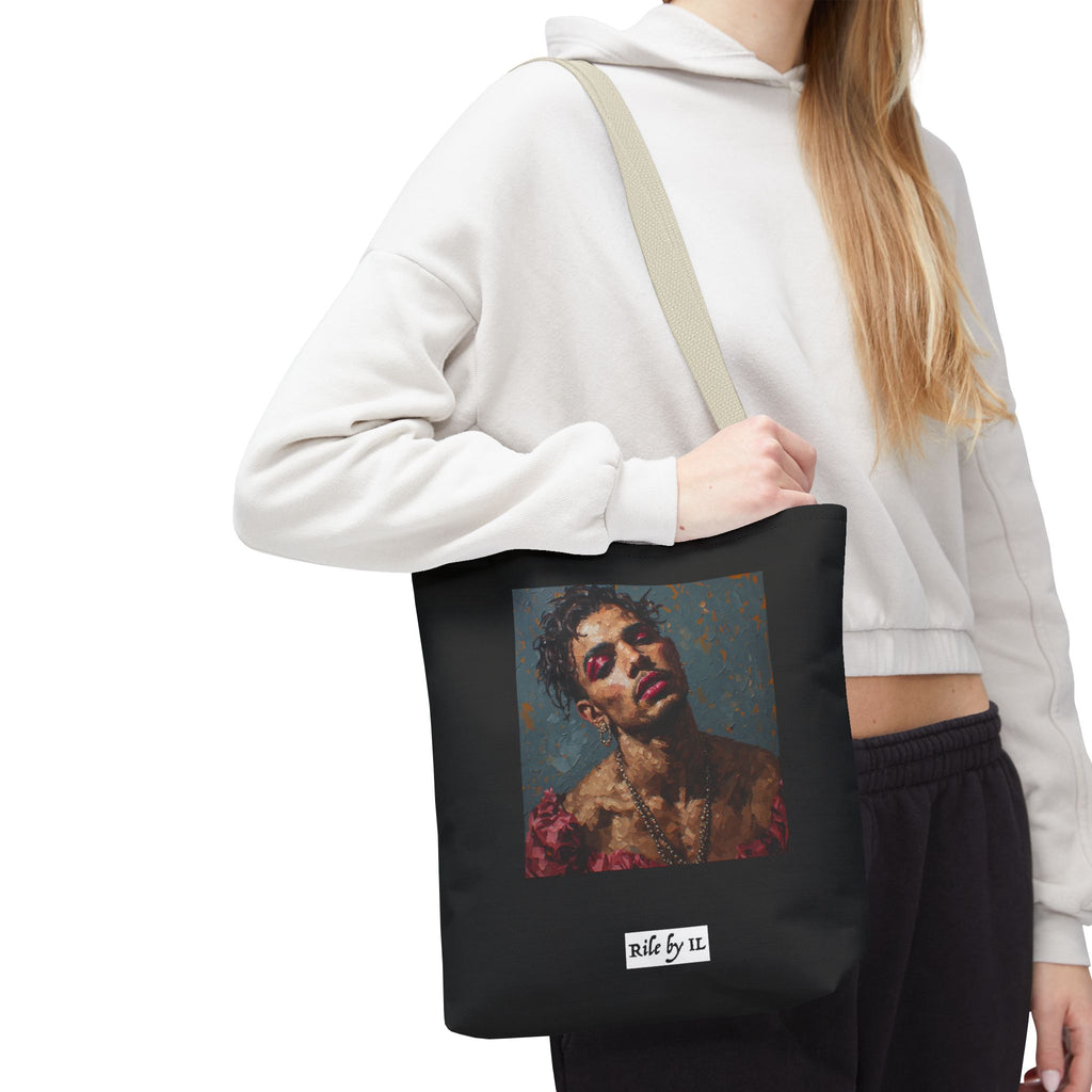 Man w/ Pink Eyeshadow Tote Bag