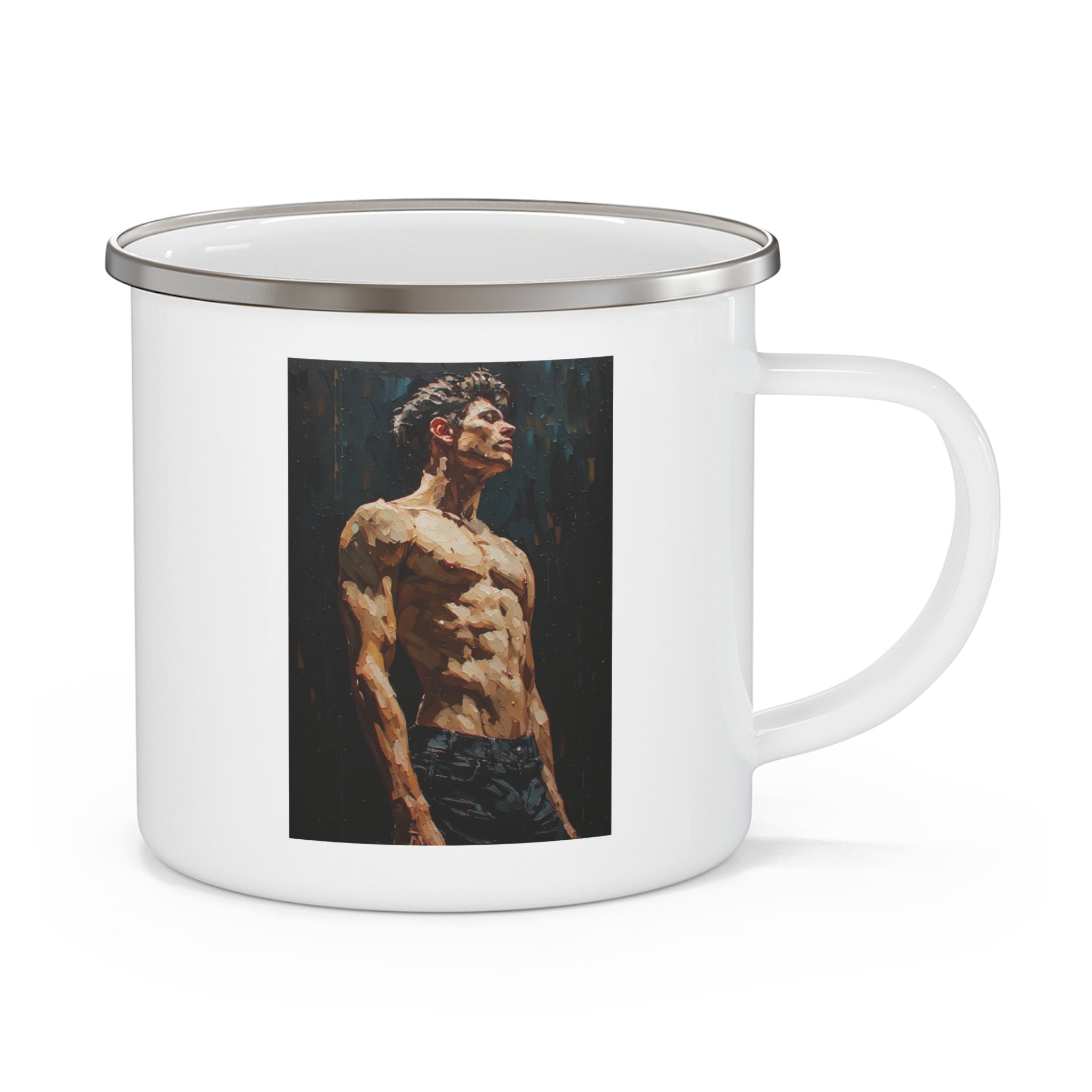 Beautiful Man Camping Enamel Cup