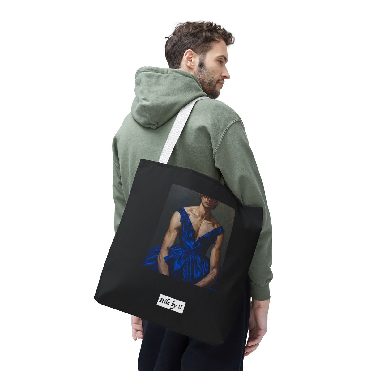 Man In Blue Dress Tote Bag