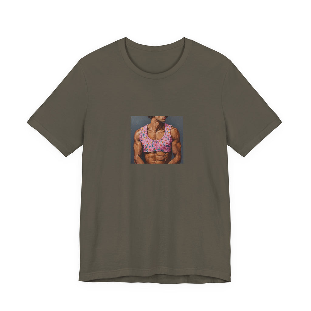 Pink Crop-Top Print T-shirt