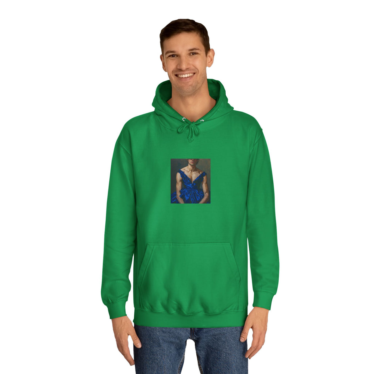 Man In Blue Dress Hoodie