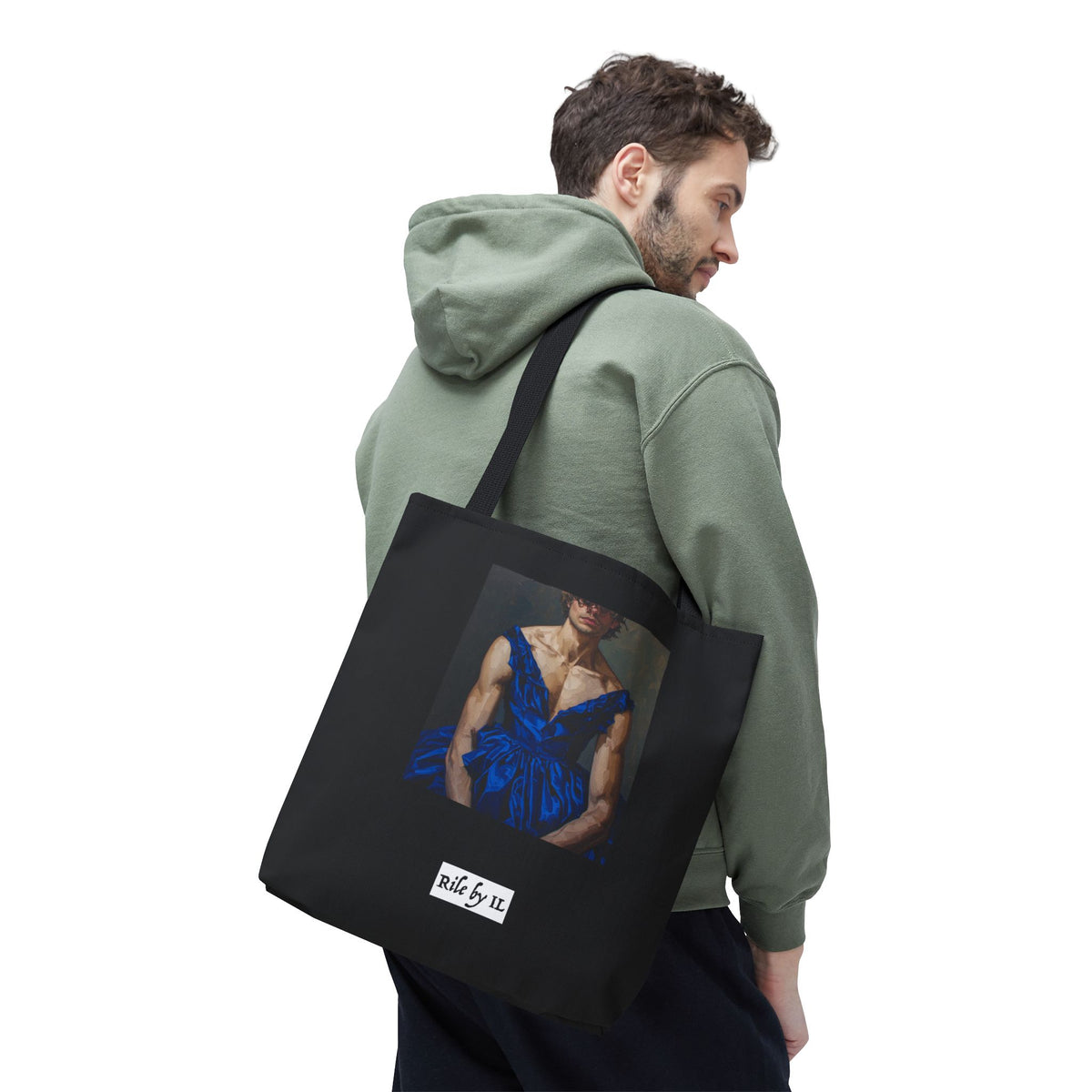 Man In Blue Dress Tote Bag