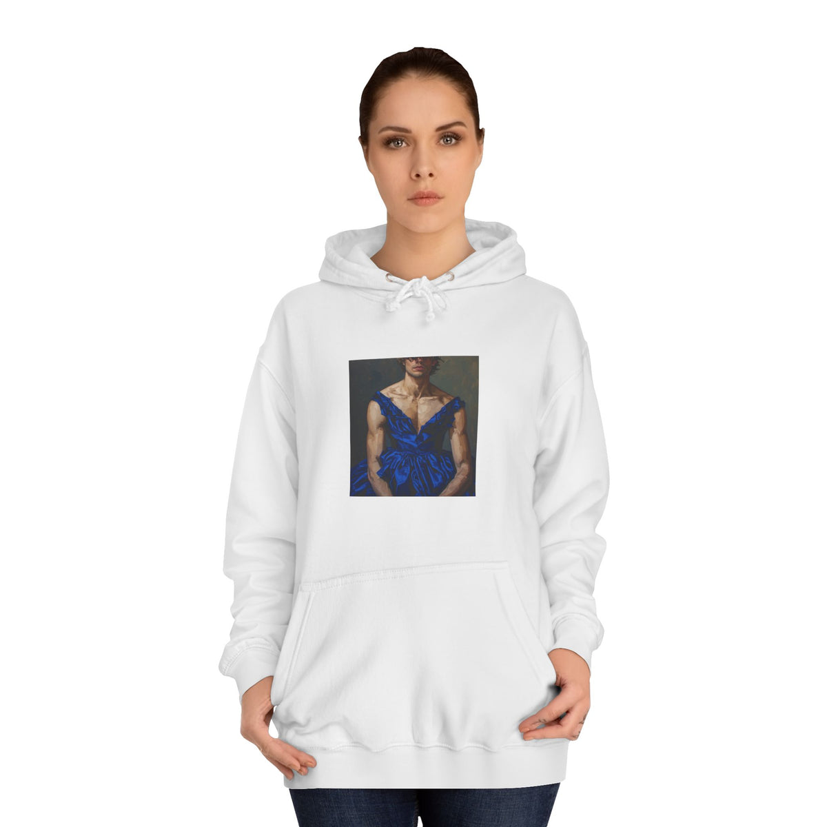 Man In Blue Dress Hoodie