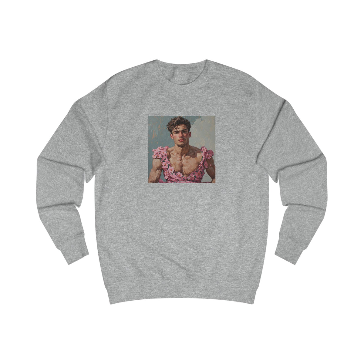 Man In Pink Dress Sweatshirt