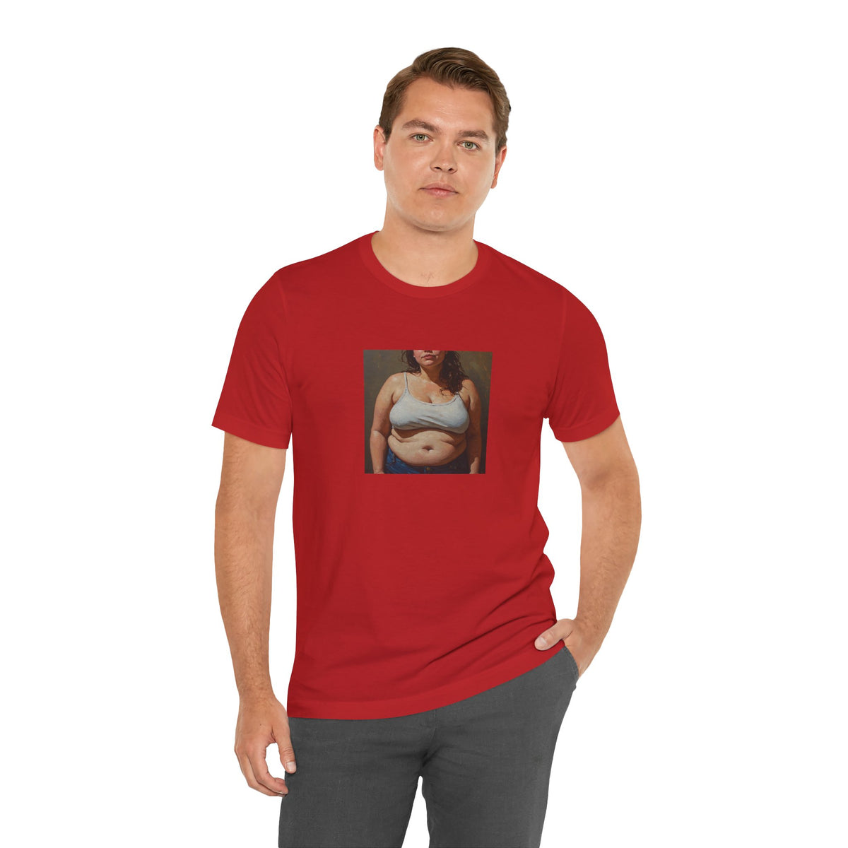 Woman In Jeans T-Shirt