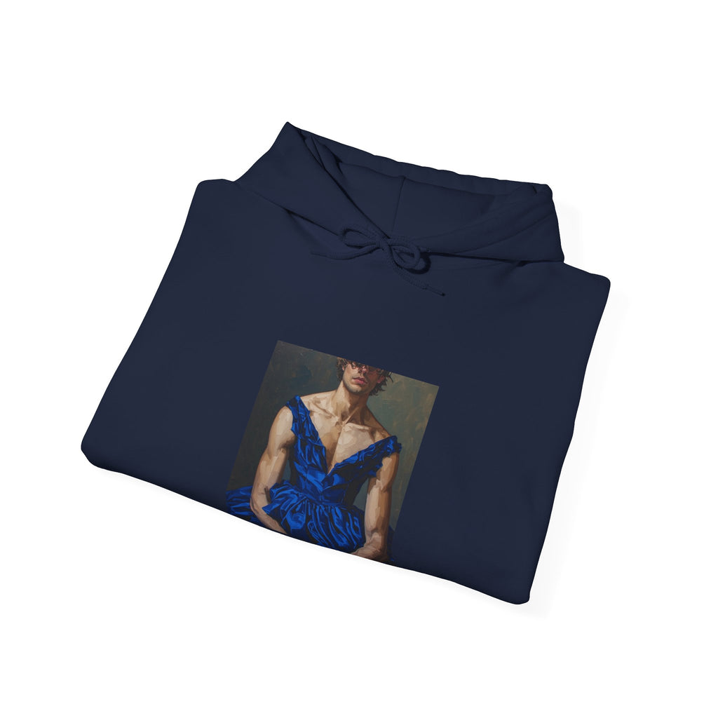 Man In Blue Dress Hoodie