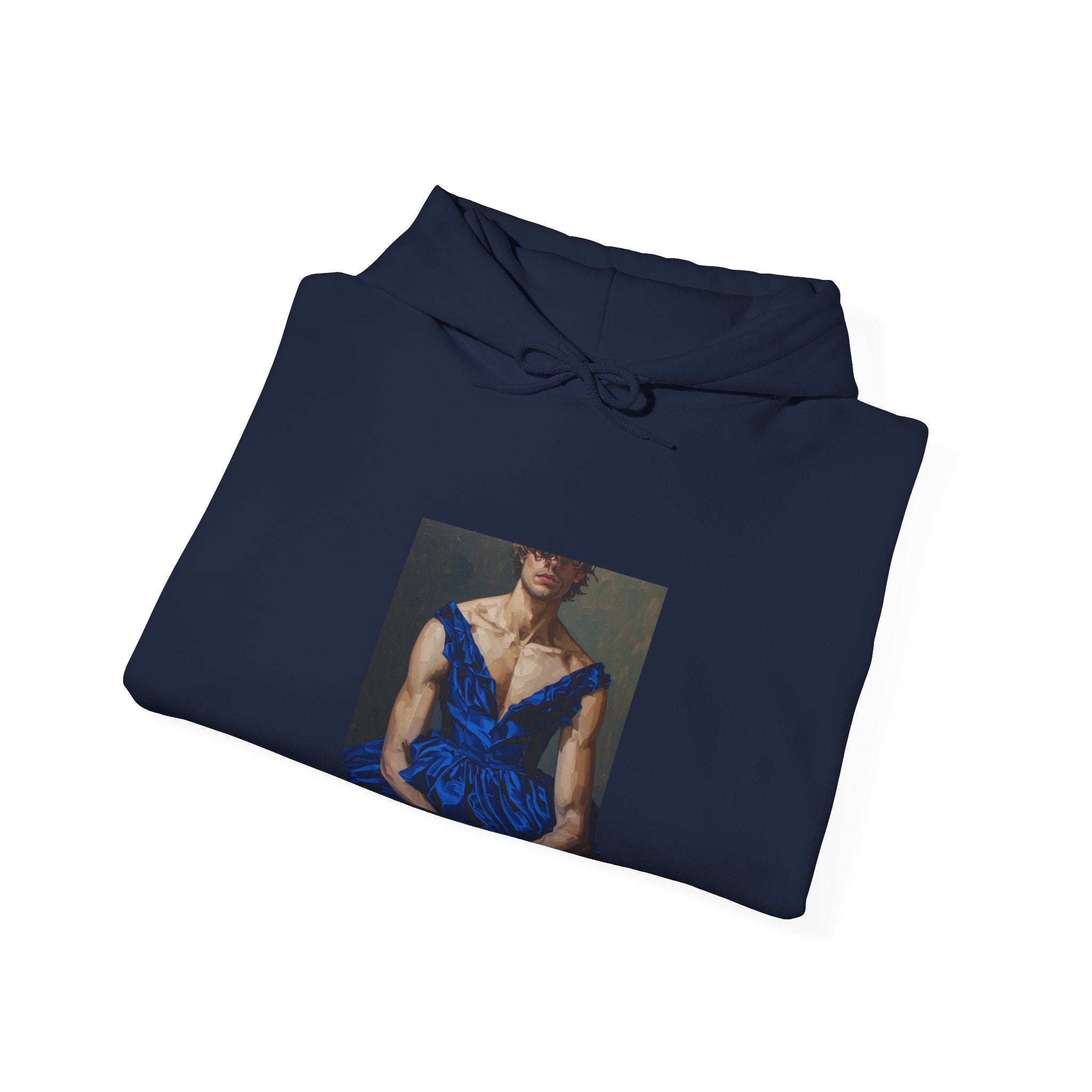 Man In Blue Dress Hoodie