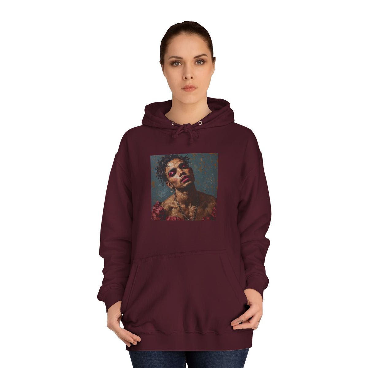 Man w/ Pink Eye Shadow Hoodie