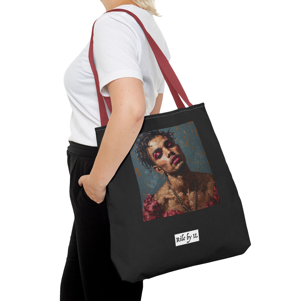 Man w/ Pink Eyeshadow Tote Bag
