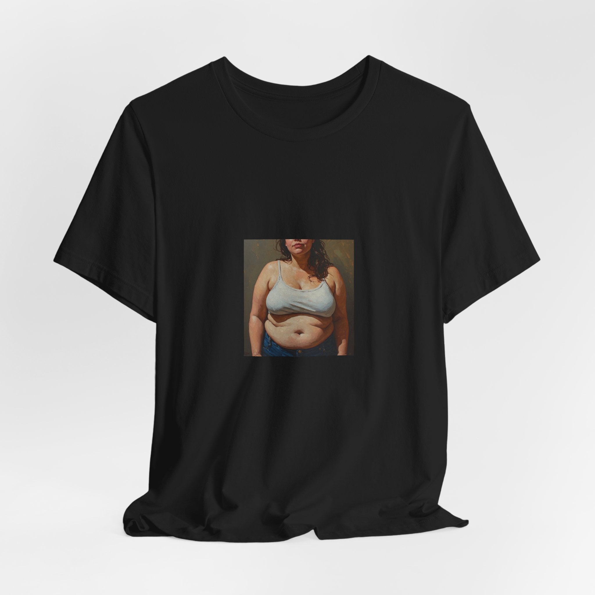 Woman In Jeans T-shirt