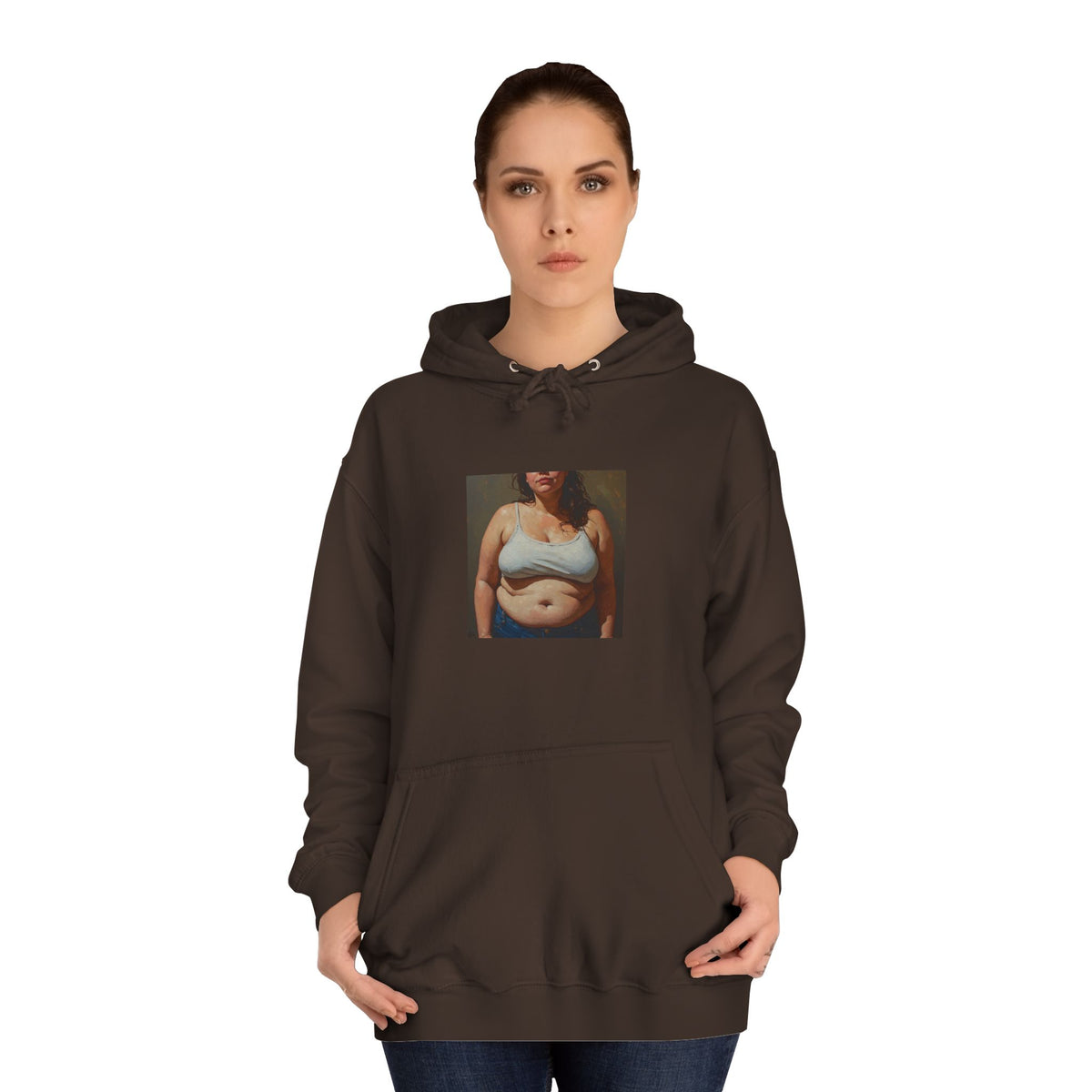 Woman In Jeans Hoodie