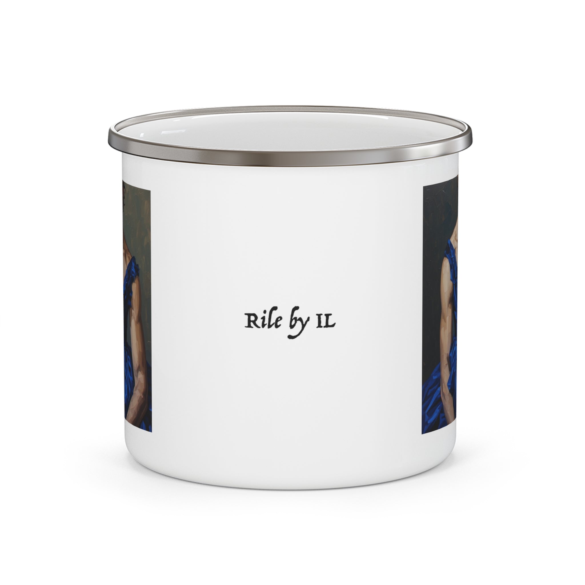 Man I Blue Dress Camping Enamel Cup