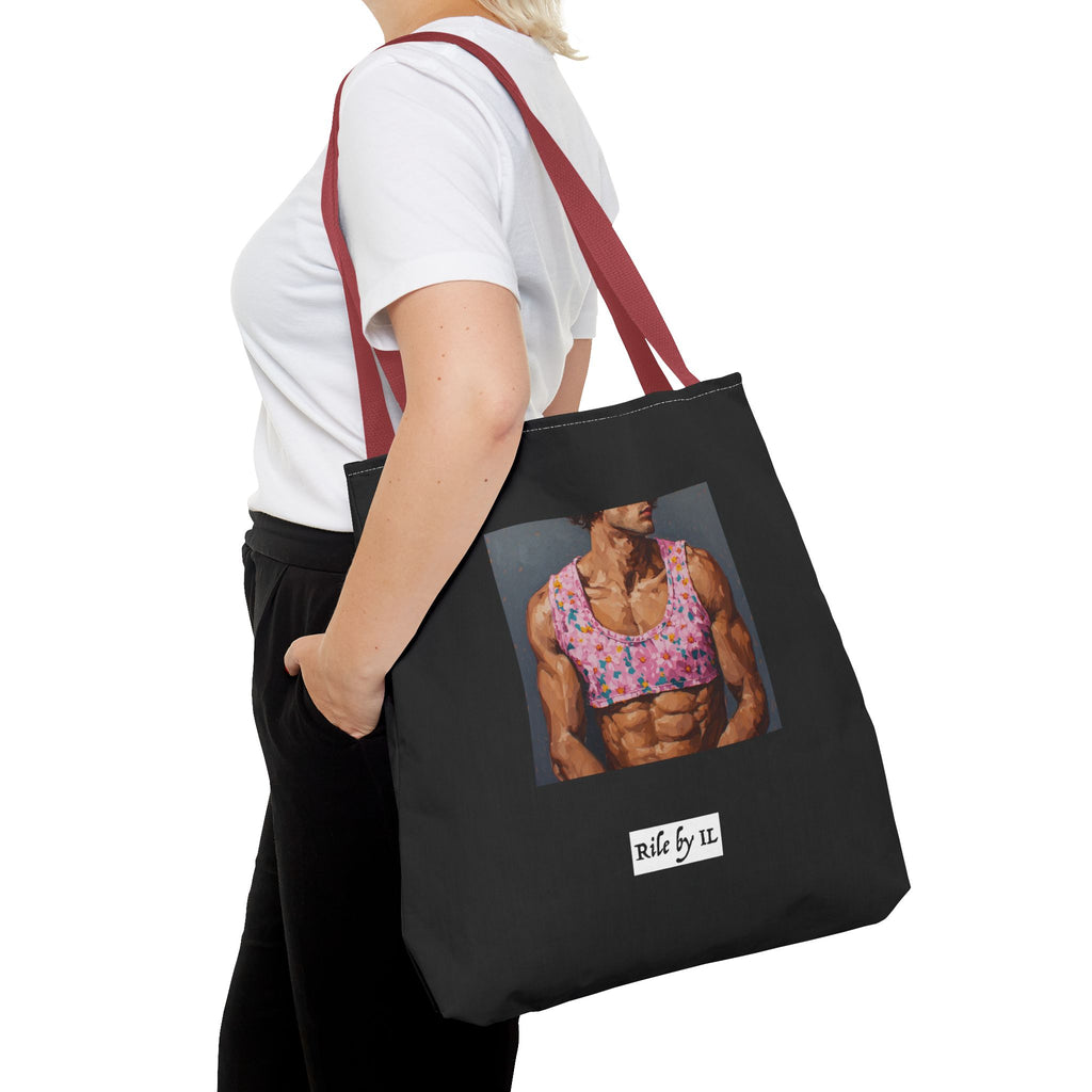 Man In Pink Crop Top Tote Bag