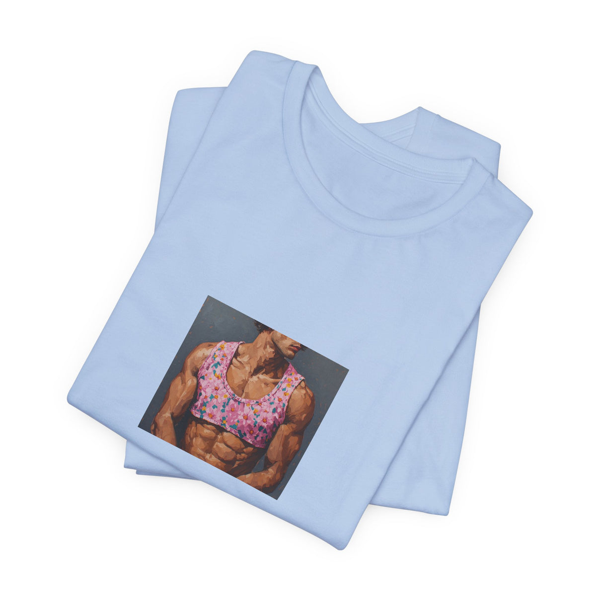 Man w/ Pink Crop Top T-shirt