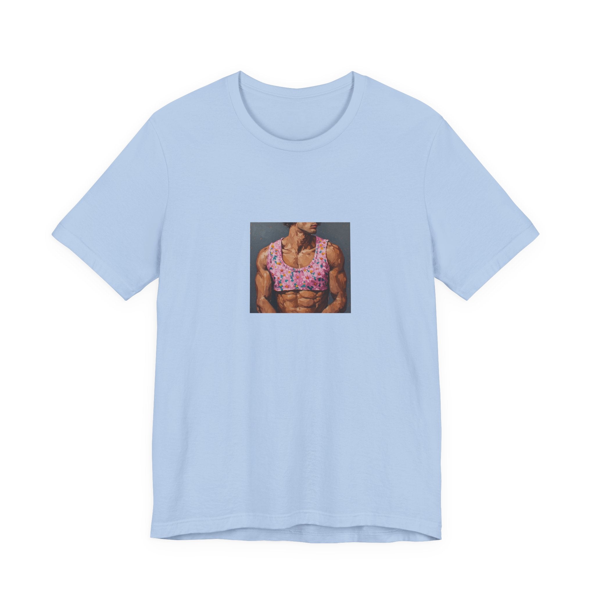 Pink Crop-Top Print T-shirt