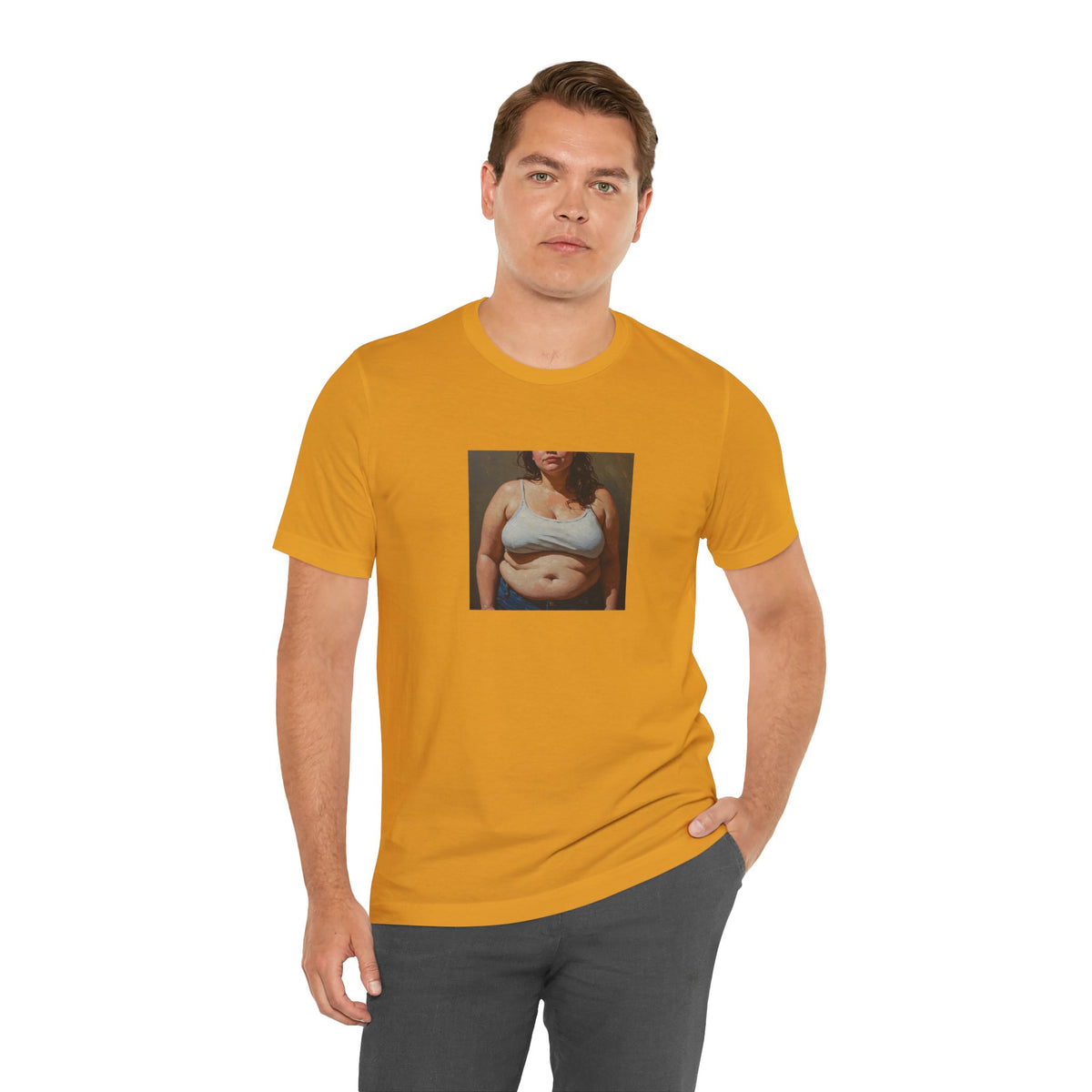 Woman In Jeans T-Shirt