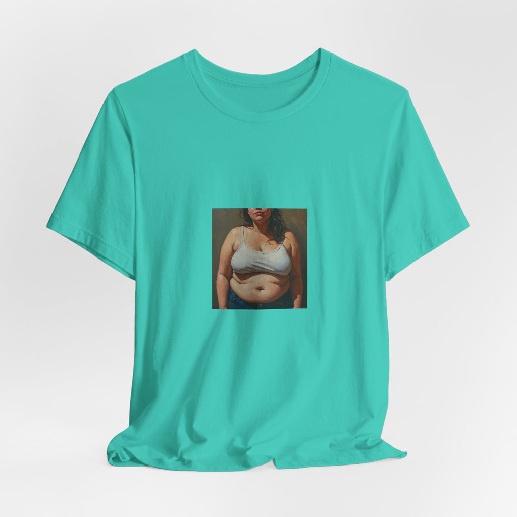 Woman In Jeans T-shirt