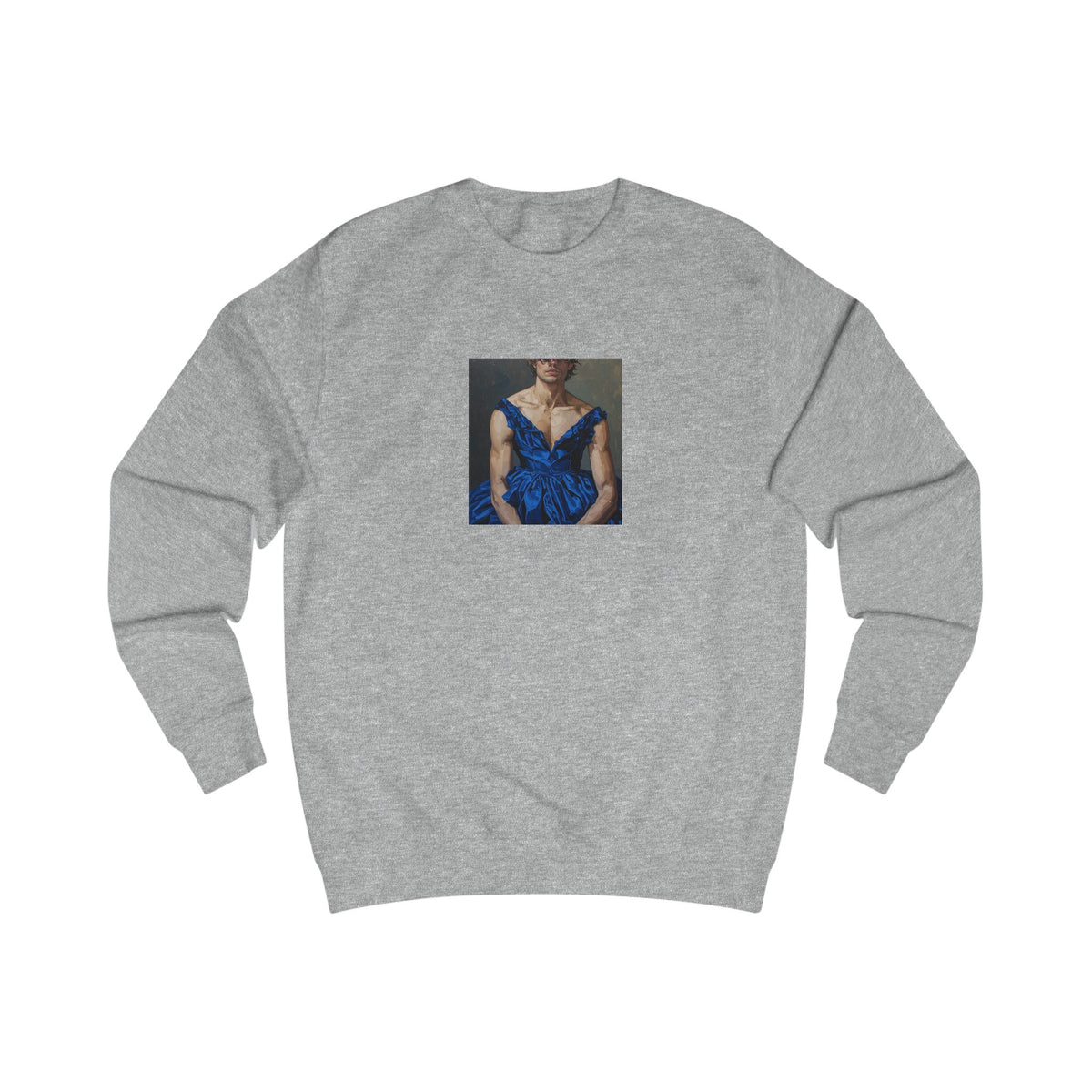 Man In Blue Dress Sweatshirt