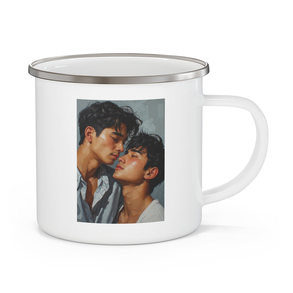 Loving Couple Camping Enamel Cup