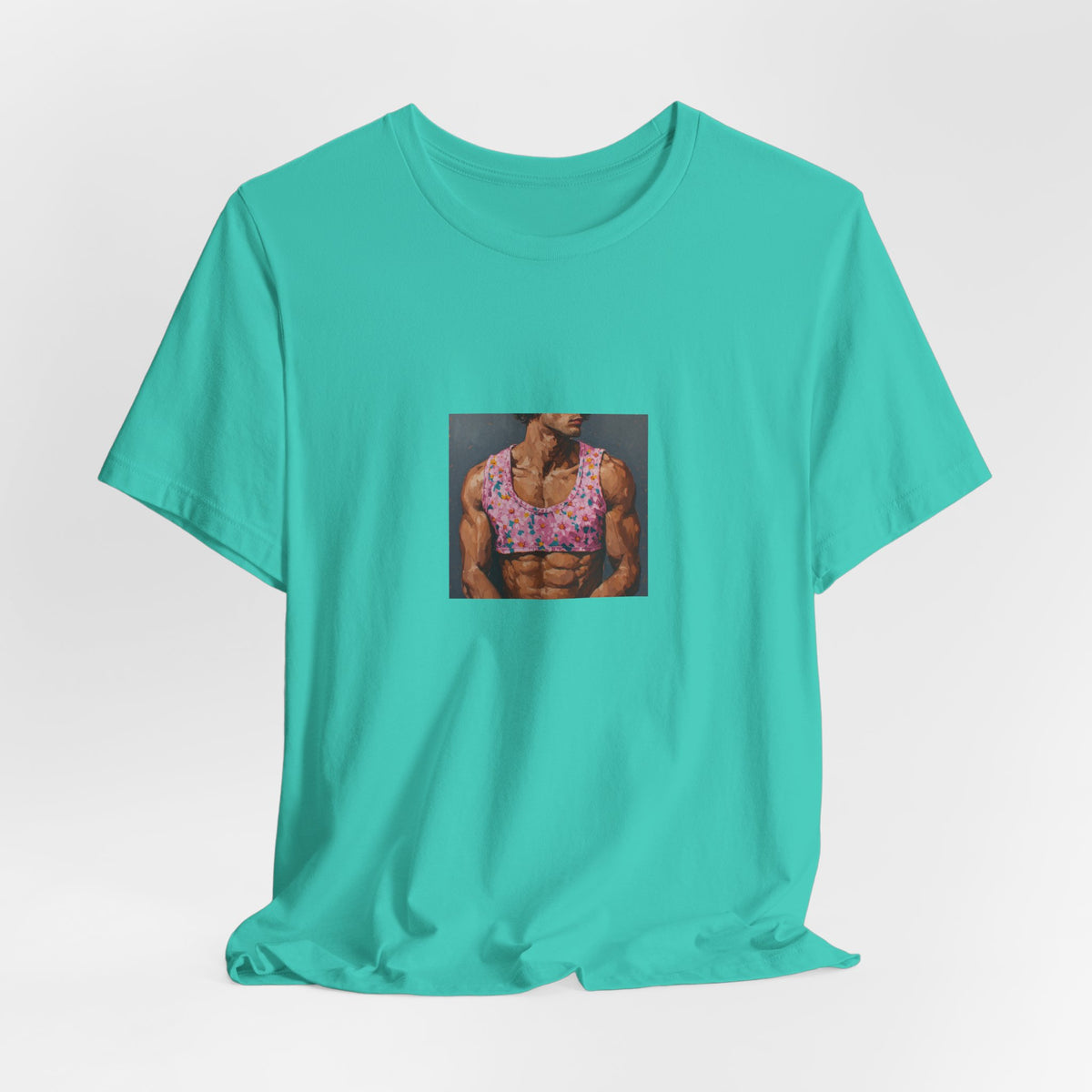 Man w/ Pink Crop Top T-shirt