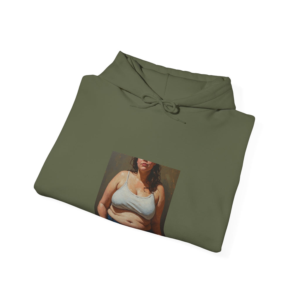 Woman In Jeans Hoodie