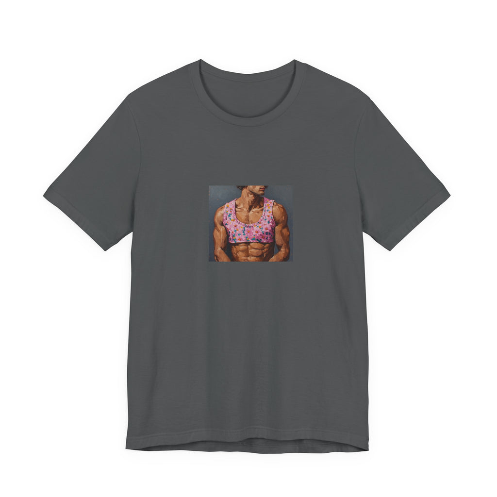 Pink Crop-Top Print T-shirt