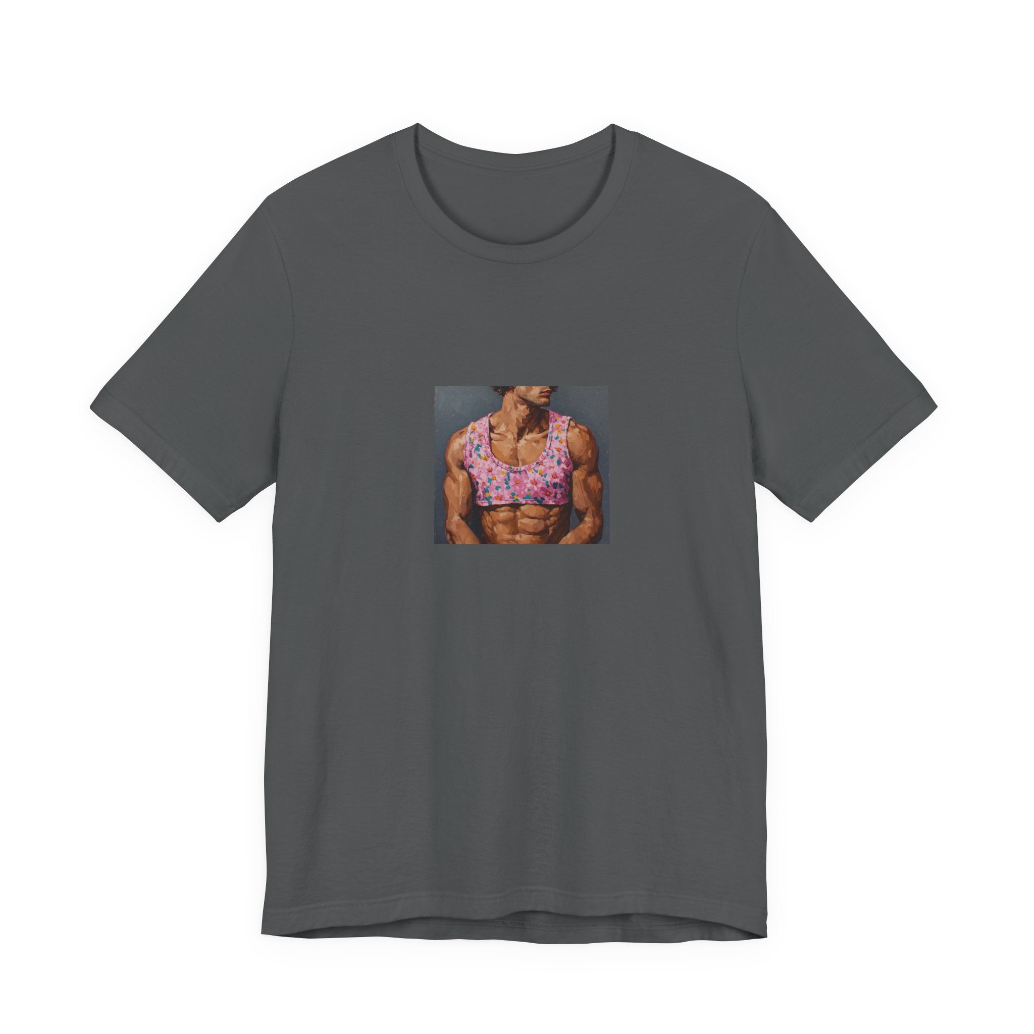 Pink Crop-Top Print T-shirt