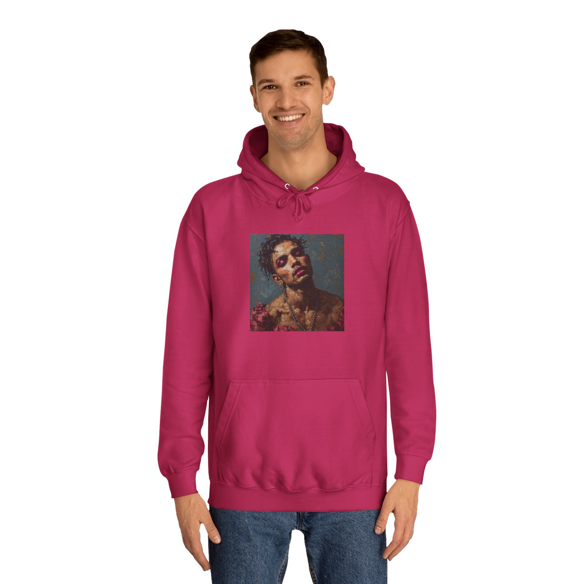 Man w/ Pink Eye Shadow Hoodie