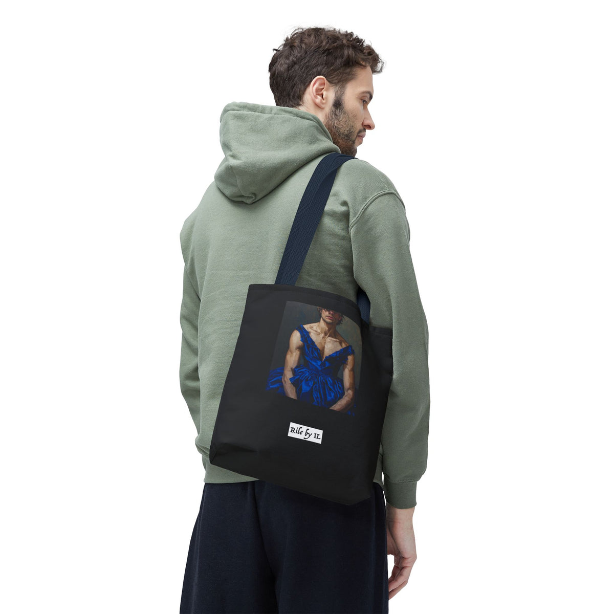Man In Blue Dress Tote Bag