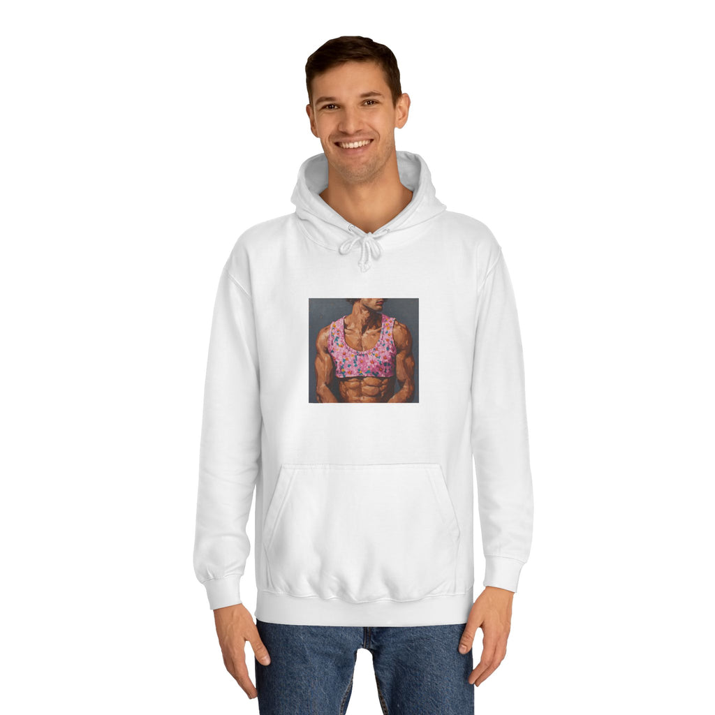 Man In Pink Crop Top Hoodie
