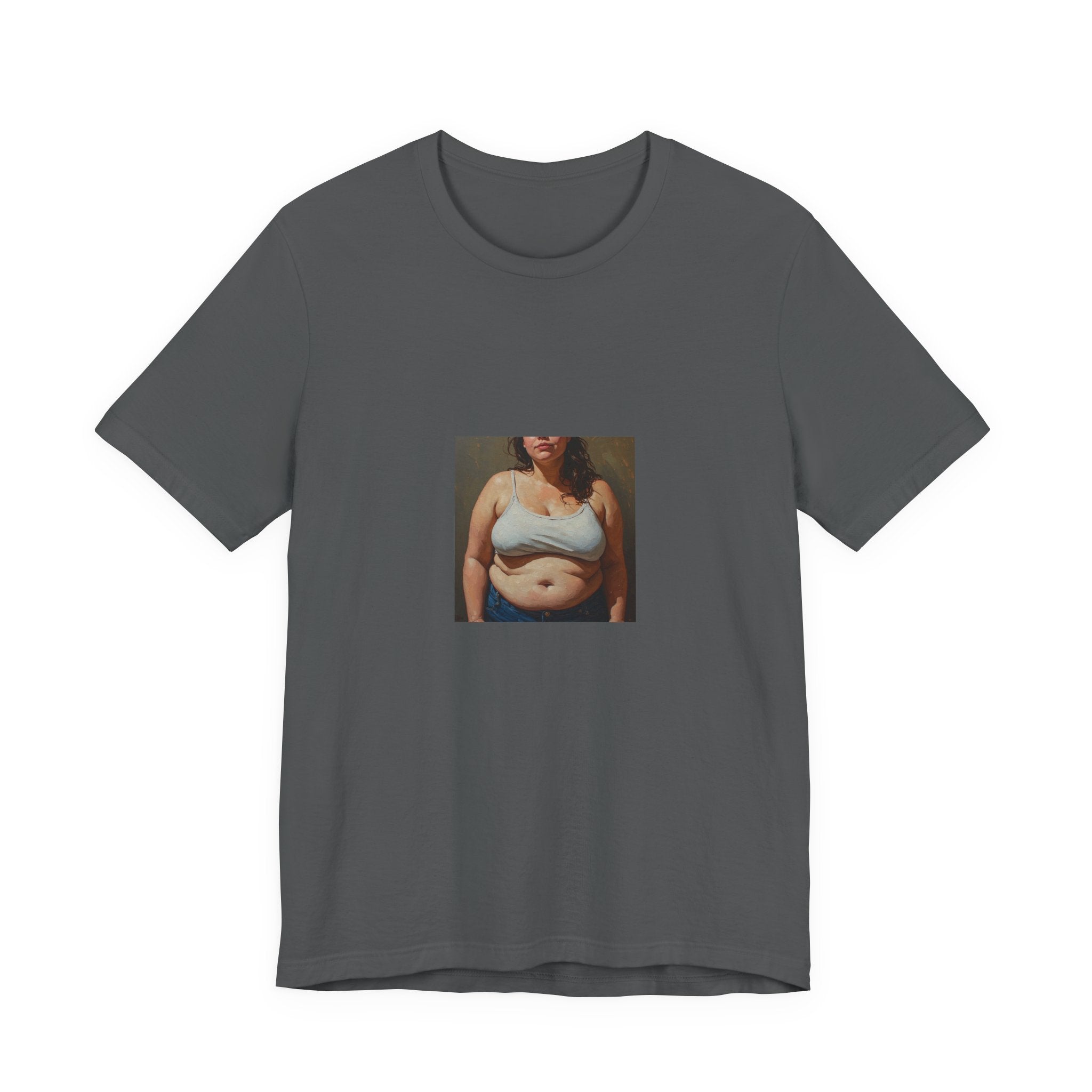 Woman In Jeans T-shirt