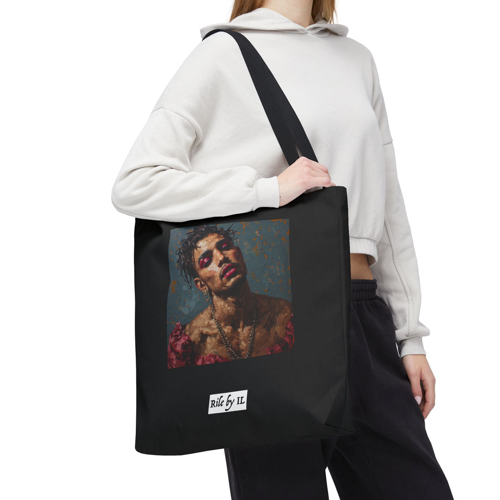 Man w/ Pink Eyeshadow Tote Bag