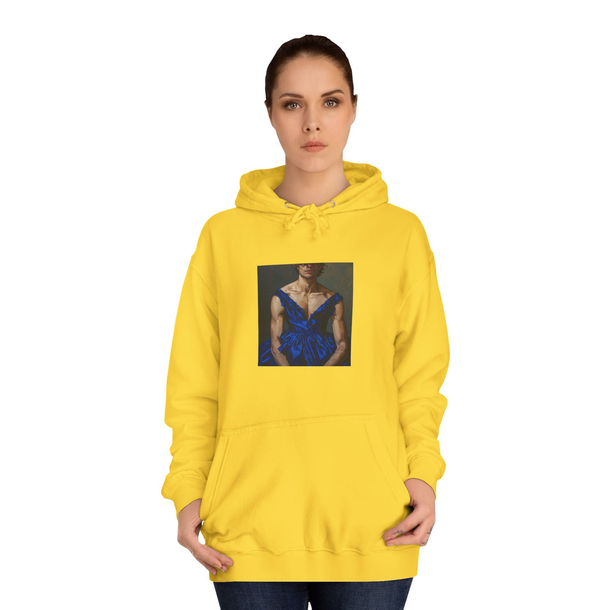 Man In Blue Dress Hoodie