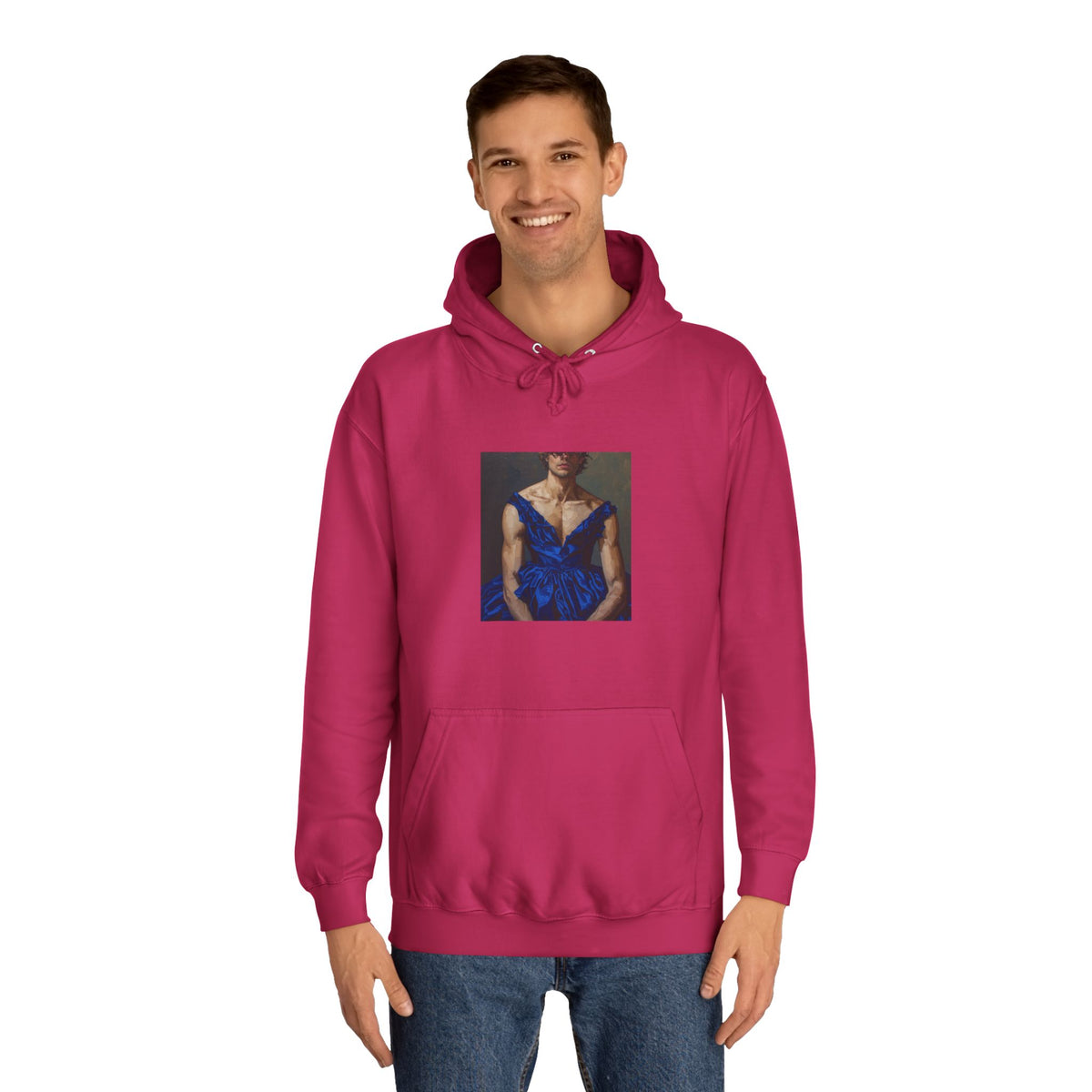 Man In Blue Dress Hoodie