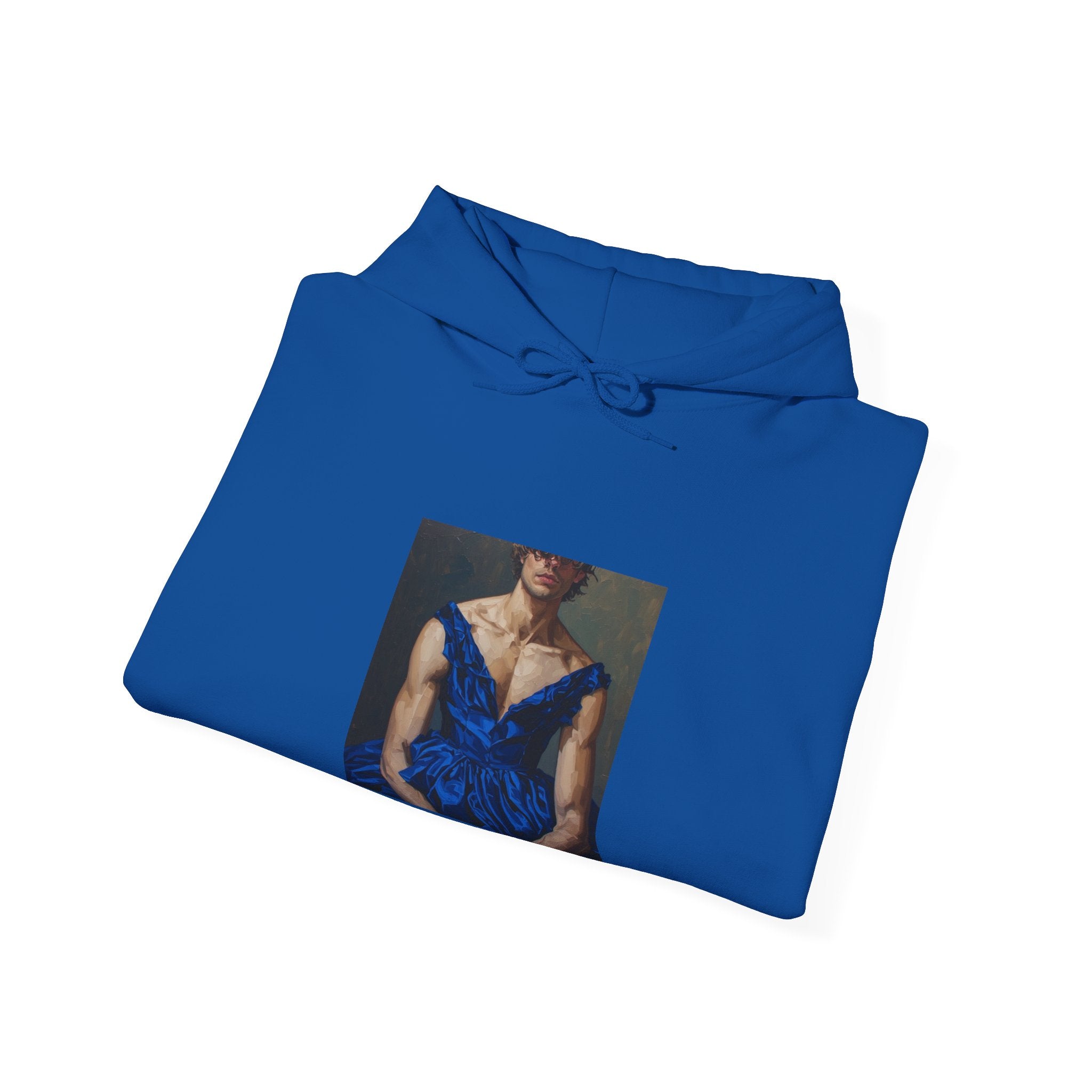Man In Blue Dress Hoodie