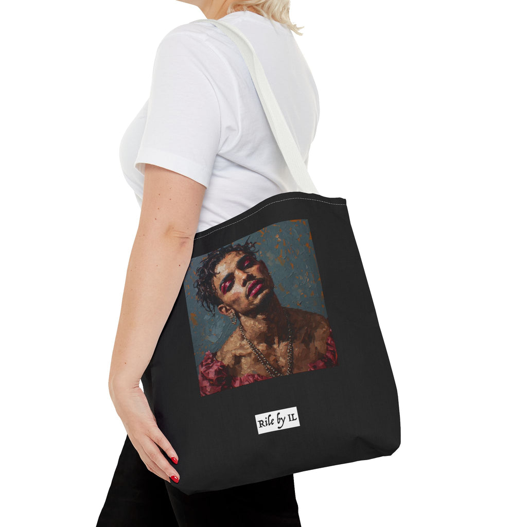 Man w/ Pink Eyeshadow Tote Bag