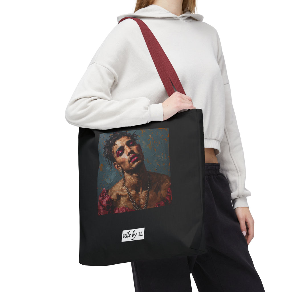 Man w/ Pink Eyeshadow Tote Bag