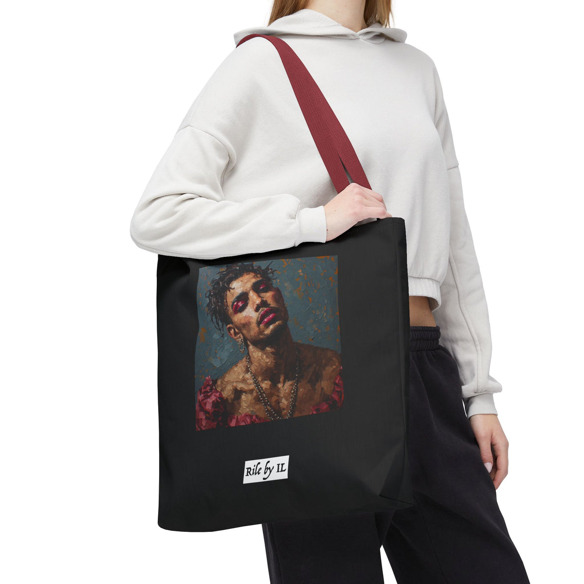 Man w/ Pink Eyeshadow Tote Bag