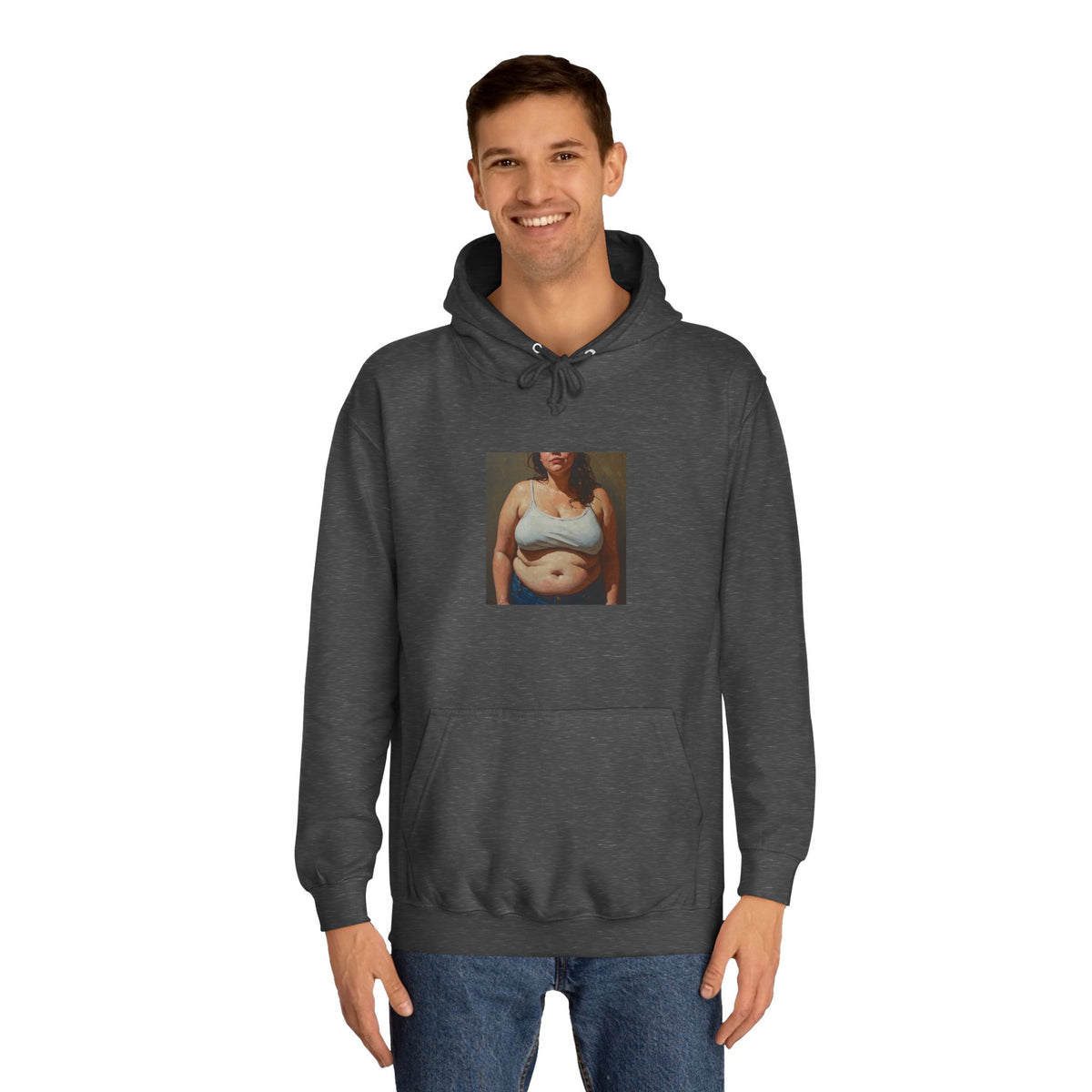 Woman In Jeans Hoodie