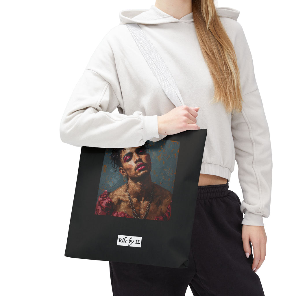 Man w/ Pink Eyeshadow Tote Bag
