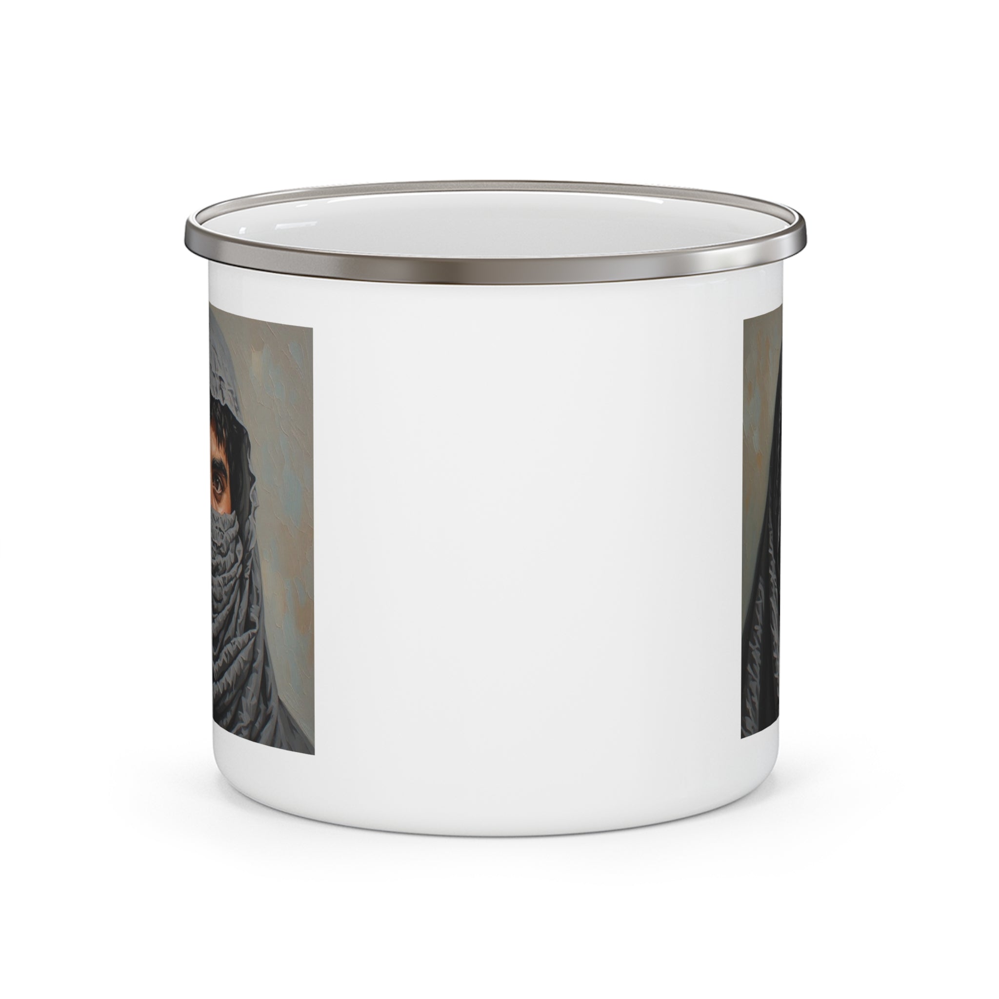 Veiled Man Camping Enamel Cup