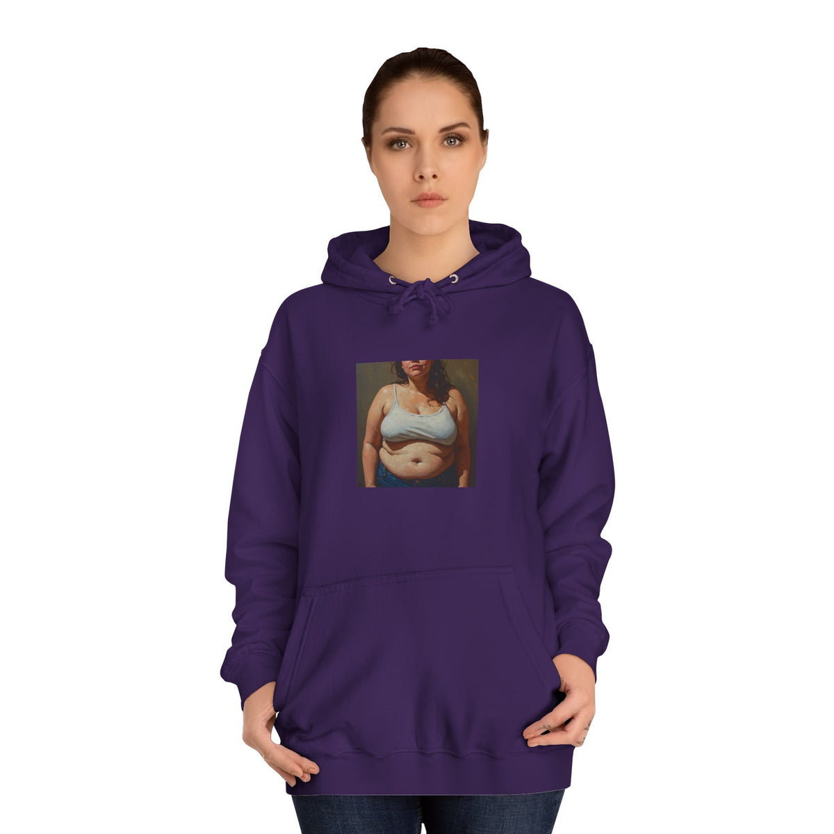 Woman In Jeans Hoodie