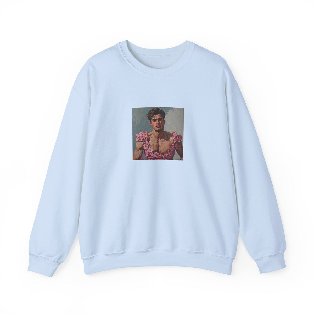 Man In Pink Dress Sweatshirt