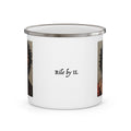 Man w/ Red Eyeshadow Enamel Cup w/ Rile by IL Logo
