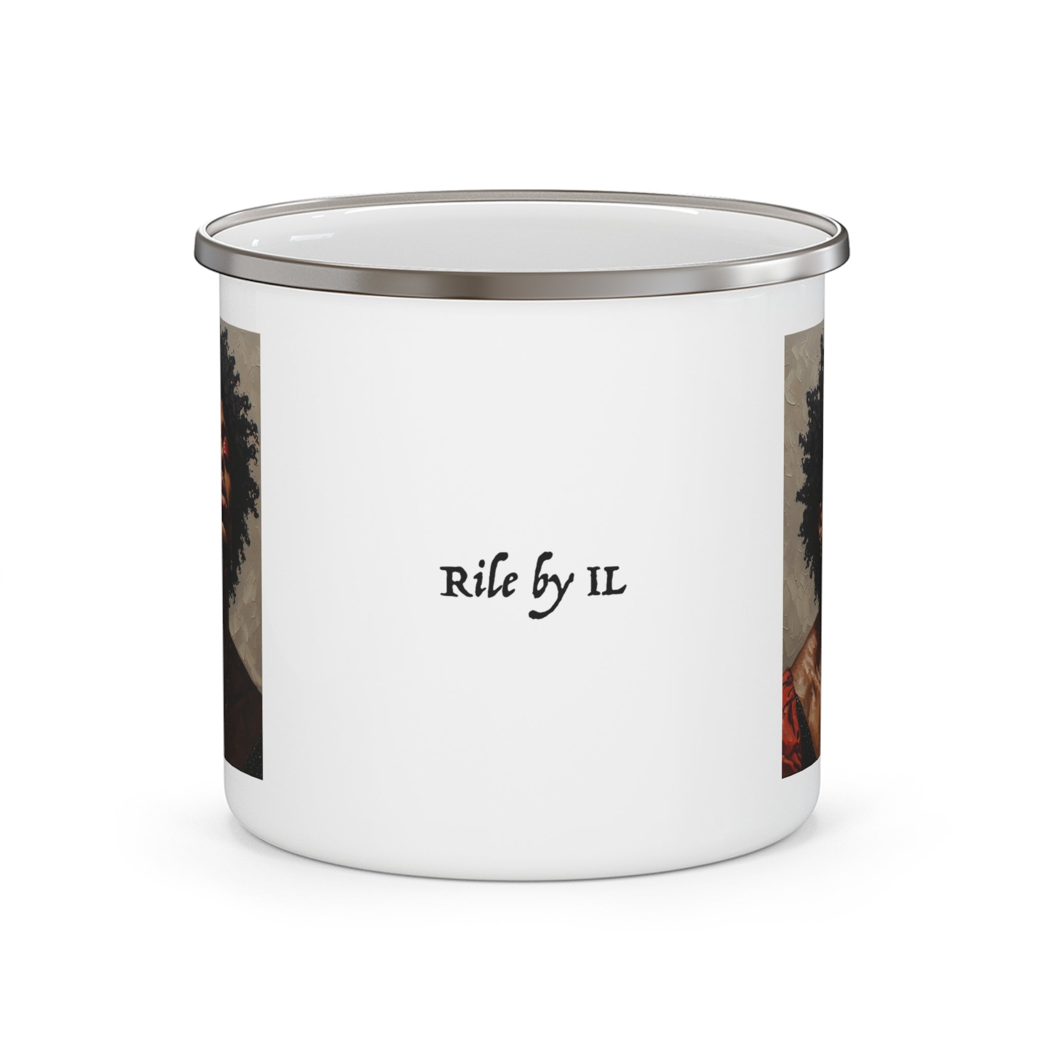 Man w/ Red Eyeshadow Camping Enamel Cup