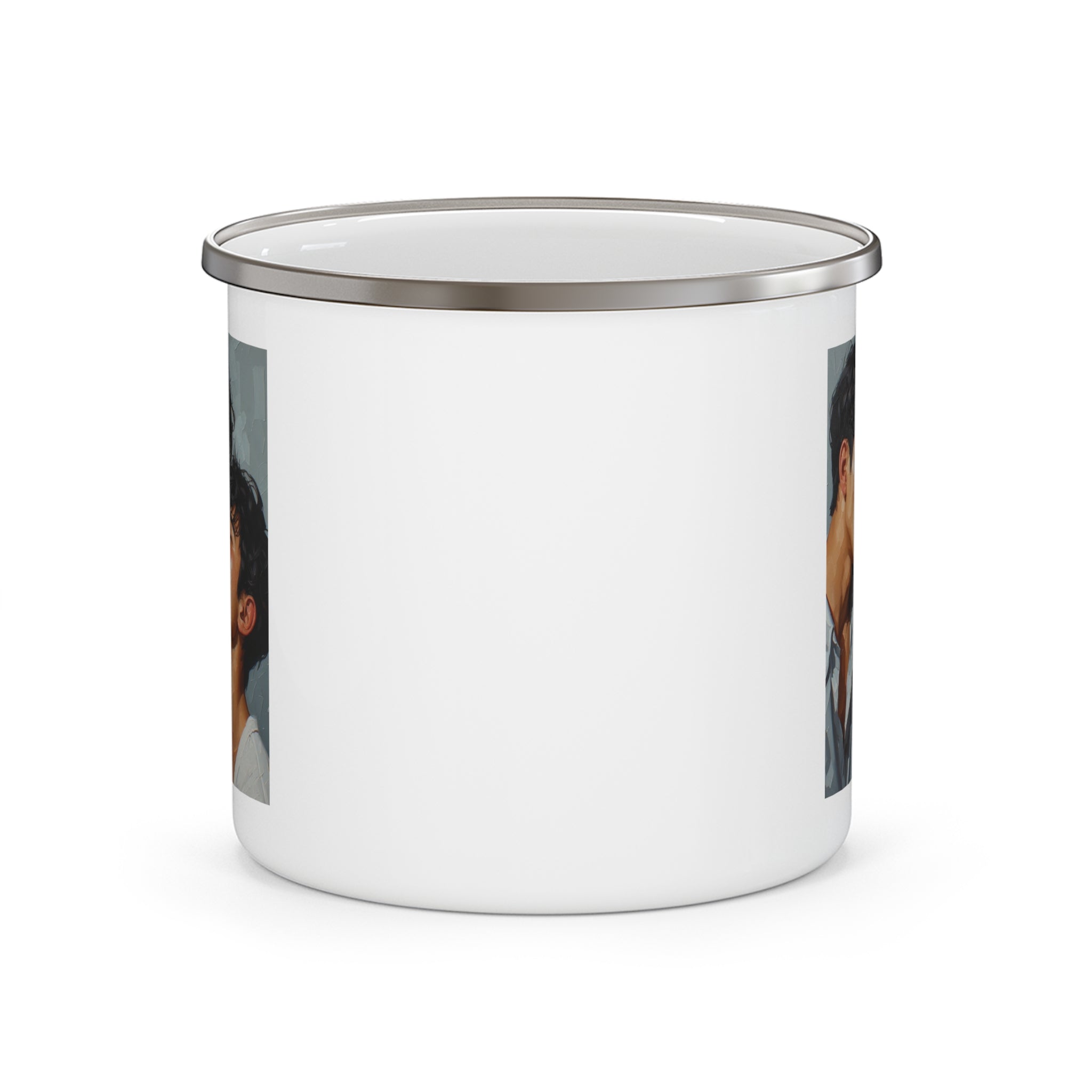 Loving Couple Camping Enamel Cup