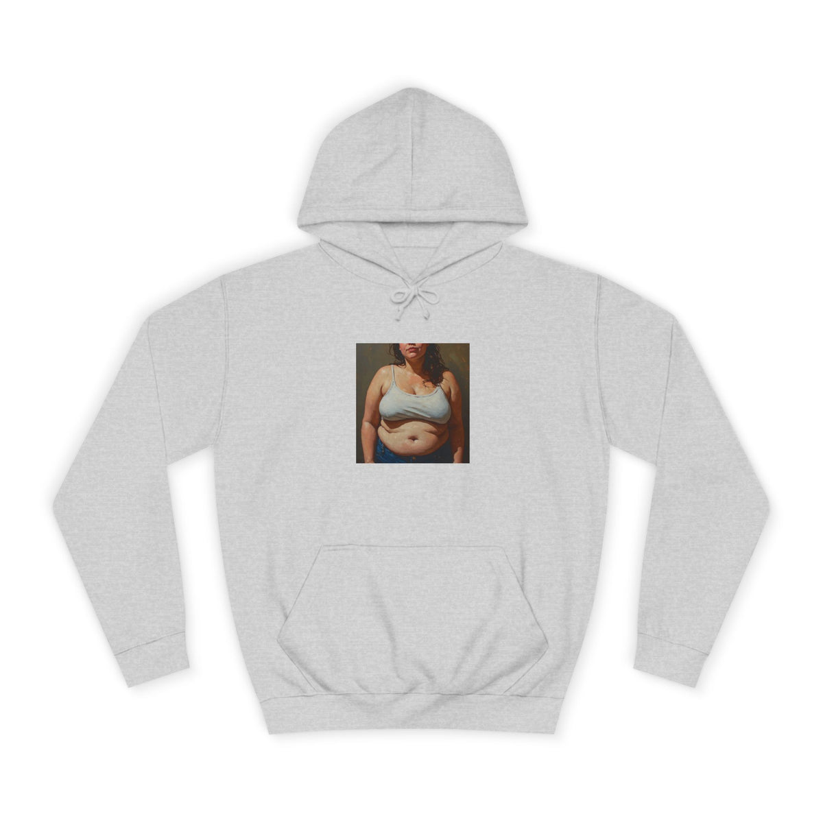 Woman In Jeans Hoodie