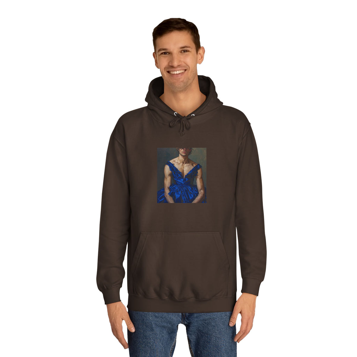 Man In Blue Dress Hoodie